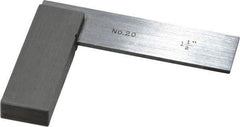 Starrett - 1-1/2" Blade Length, 1-1/2" Base Length Steel Square - 0.0025mm Accuracy - USA Tool & Supply