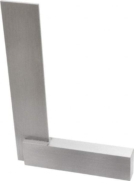 Starrett - 4-1/2" Blade Length, 3-1/2" Base Length Steel Square - 0.0025mm Accuracy - USA Tool & Supply