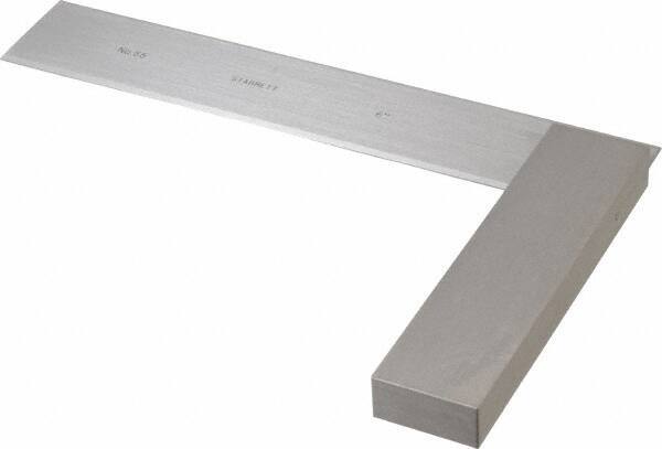 Starrett - 6" Blade Length, 4-5/16" Base Length Steel Square - 0.0002" Accuracy - USA Tool & Supply