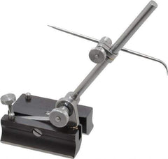 Starrett - 1 Spindle, 4 Inch Spindle Length, Surface Gage - 2 Inch Long x 1-1/2 Inch Wide Base, Hardened Steel - USA Tool & Supply