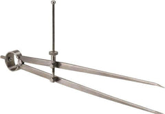 Starrett - 12 Inch Leg, Spring Joint, Forged Steel, Divider - 12 Inch Max Measurement, 300mm Max Measurement, Round Leg - USA Tool & Supply
