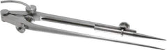 Starrett - 9 Inch Leg, Spring Joint, Steel, Polished, Divider - 12 Inch Max Measurement, 300mm Max Measurement, with Quick Nut Adjustment - USA Tool & Supply