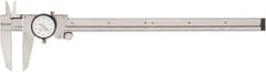 Starrett - 0" to 12" Range, 0.001" Graduation, 0.1" per Revolution, Dial Caliper - White Face, 2-1/2" Jaw Length, Accurate to 0.001" - USA Tool & Supply