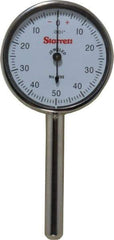 Starrett - 0.2" Range, 0-50-0 Dial Reading, 0.001" Graduation Dial Drop Indicator - 1-7/16" Dial - USA Tool & Supply