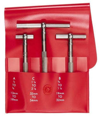 Starrett - 3 Piece, 1/2 to 2-1/8 Inch, Telescoping Gage Set - 2-3/8 Inch Long Handles, Includes Case - USA Tool & Supply