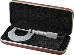 Starrett - 0 to 1" Range, 0.0001" Graduation, Mechanical Outside Micrometer - Ratchet Stop Thimble - USA Tool & Supply