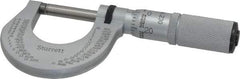 Starrett - 0 to 1" Range, 0.0001" Graduation, Mechanical Outside Micrometer - Friction Thimble, Accurate to 0.00005" - USA Tool & Supply