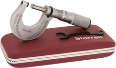 Starrett - 0 to 1" Range, 0.0001" Graduation, Mechanical Outside Micrometer - Friction Thimble - USA Tool & Supply
