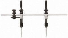 Starrett - 18 Inch Leg, Steel, Bright Chrome Finish, Trammels - 36 Inch Max Measurement, 900mm Max Measurement, Includes 20 Inch (500mm) Rigid Steel Beam, Pair of 3 Inch (75mm) Caliper Points - USA Tool & Supply