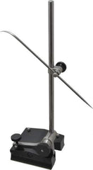 Starrett - 1 Spindle, 12 Inch Spindle Length, Surface Gage - 3-1/2 Inch Long x 3-3/16 Inch Wide Base, Hardened Steel - USA Tool & Supply