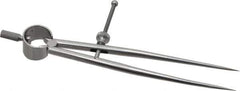 Starrett - 6 Inch Leg, Spring Joint, Ground Steel, Polished, Divider - 6 Inch Max Measurement, 150mm Max Measurement, Round Leg - USA Tool & Supply