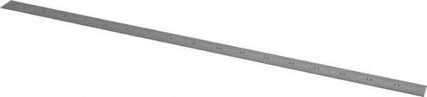 Starrett - 18" Long, 1/100, 1/64, 1/50, 1/32" Graduation, Flexible Steel Rule - 16R Graduation Style, 3/4" Wide, Silver, Satin Chrome Finish - USA Tool & Supply