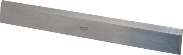 Starrett - 12 Inch Long x 1-13/32 Inch Wide x 11/64 Inch Thick, Beveled Edge Straightedge - 0.0004 Inch Edge Flatness, Steel, 0.0004 Inch Parallelism, 1 Beveled Edge - USA Tool & Supply