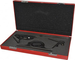Starrett - 4 Piece, 12" Combination Square Set - 1/16, 1/32, 1/64 & 1/8" (4R) Graduation, Steel Blade, Cast Iron Center, Protractor & Square Head - USA Tool & Supply