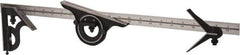 Starrett - 4 Piece, 24" Combination Square Set - 1/16, 1/32, 1/64 & 1/8" (4R) Graduation, Steel Blade, Cast Iron Center, Protractor & Square Head - USA Tool & Supply