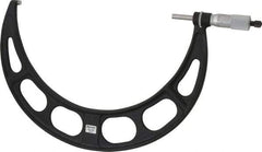 Starrett - 10 to 11" Range, 0.001" Graduation, Mechanical Outside Micrometer - Ratchet Stop Thimble, Accurate to 0.00025" - USA Tool & Supply