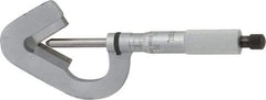 Starrett - 0.093 to 1 Inch Measurement, 0.0001 Inch Graduation, 3 Flutes Measured, Ratchet Stop Thimble, Mechanical V Anvil Micrometer - Satin Chrome Finish, Carbide - USA Tool & Supply