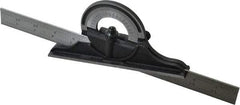 Starrett - 12 Inch Long Blade, 180° Max Measurement, Bevel Protractor - USA Tool & Supply