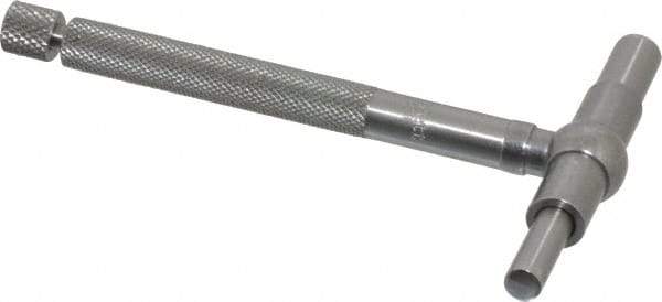 Starrett - 1-1/4 to 2-1/8 Inch, 3 Inch Overall Length, Telescoping Gage - 2-3/8 Inch Long Handle, Satin Chrome Finish - USA Tool & Supply