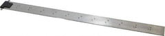 Starrett - 12" Long, 1/64, 1/32, 1/16, 1/8" Graduation, Rigid Spring Steel Rule - 4R Graduation Style, 1" Wide, Silver - USA Tool & Supply