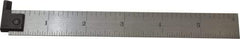 Starrett - 6" Long, 1/64, 1/32, 1/16, 1/8" Graduation, Rigid Spring Steel Rule - 4R Graduation Style, 3/4" Wide, Silver - USA Tool & Supply