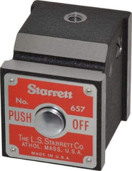 Starrett - 1-7/8" Long x 1-5/8" Wide x 1-15/16" High Magnetic Indicator Base with On/Off Switch - 9-1/2" Rod Length - USA Tool & Supply
