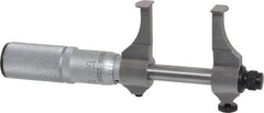 Starrett - 1/2 to 1-1/2 Inch Inside Measurement, Satin Chrome Finish, Mechanical Groove Micrometer - 0.001 Inch Graduation, 0.0002 Inch Accuracy, 5/64 Inch Groove Depth, Friction Thimble, Includes Lock Screw - USA Tool & Supply