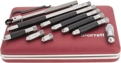 Starrett - 1-1/2 to 12 Inch Range, Satin Chrome Coated, Mechanical Inside Tubular Micrometer - 0.001 Inch Graduation, 0.0001 Inch Accuracy - USA Tool & Supply