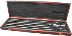 Starrett - 4 to 40 Inch Range, Satin Chrome Coated, Mechanical Inside Tubular Micrometer - 0.001 Inch Graduation, 0.0001 Inch Accuracy - USA Tool & Supply