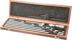 Starrett - 1-1/2 to 32 Inch Range, Satin Chrome Coated, Mechanical Inside Tubular Micrometer - 0.001 Inch Graduation, 0.0001 Inch Accuracy - USA Tool & Supply