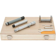 Starrett - 2 to 12", Mechanical Inside Micrometer Set - 0.001" Graduation, Plain Thimble, Includes Case - USA Tool & Supply