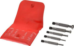 Starrett - 1/8 to 1/2 Inch Measurement, Small Hole Gage Set - 2 Inch Long, Full Ball, Includes Case - USA Tool & Supply