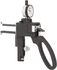 Starrett - 3/8 to 6 Inch Measurement Steel, Dial Indicator Groove Gage - 0.0005 Inch Graduation - USA Tool & Supply