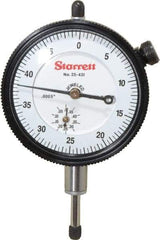 Starrett - 1/2" Range, 0-50 Dial Reading, 0.0005" Graduation Dial Drop Indicator - 2-1/4" Dial, 0.05" Range per Revolution, Revolution Counter - USA Tool & Supply