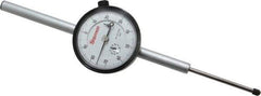 Starrett - 2" Range, 0-100 Dial Reading, 0.001" Graduation Dial Drop Indicator - 2-1/4" Dial, 0.1" Range per Revolution, Revolution Counter - USA Tool & Supply