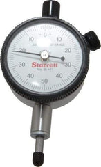 Starrett - 1/4" Range, 0-50-0 Dial Reading, 0.001" Graduation Dial Drop Indicator - 1-11/16" Dial, 0.1" Range per Revolution, Revolution Counter - USA Tool & Supply