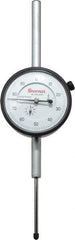 Starrett - 2" Range, 0-100 Dial Reading, 0.001" Graduation Dial Drop Indicator - 2-3/4" Dial, 0.1" Range per Revolution - USA Tool & Supply