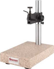 Starrett - Granite (Base), Rectangular Base, Comparator Gage Stand - 14" High, 12" Base Length x 8" Base Width x 2" Base Height, Includes Holder - USA Tool & Supply