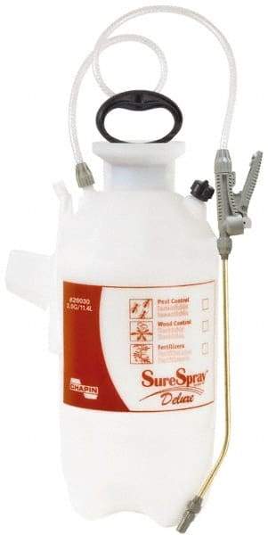 Chapin - 3 Gal Chemical Safe Garden Hand Sprayer - Polyethylene Tank, Funnel Mouth, Reinforced Hose, For Deck & Yard Applications - USA Tool & Supply