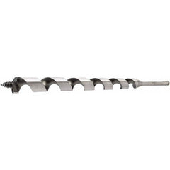 Lenox - 1-1/2", 1/2" Diam Hex Shank, 18" Overall Length with 12" Twist, Ship Auger Bit - USA Tool & Supply