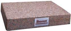 Starrett - 12" Long x 12" Wide x 4" Thick, Granite Inspection Surface Plate - B Toolroom Grade, 0.0002" Unilateral Tolerance, Includes NIST Traceability Certificate - USA Tool & Supply