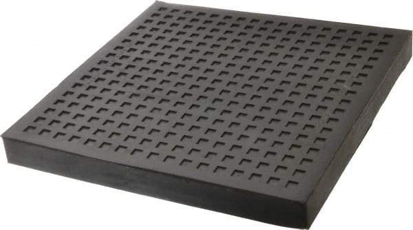Mason Ind. - 10" Long x 10" Wide x 1" Thick, Rubber, Machinery Leveling Pad & Mat - 25,000 Lb Max Load - USA Tool & Supply