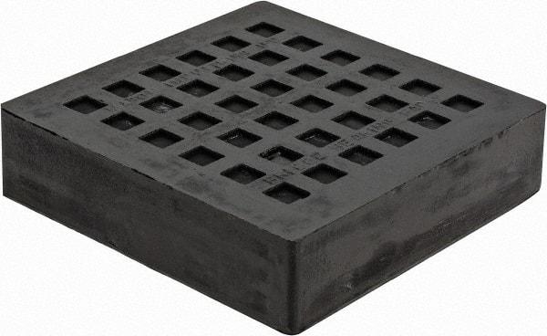 Mason Ind. - 4" Long x 4" Wide x 1" Thick, Rubber, Machinery Leveling Pad & Mat - 2,400 Lb Max Load - USA Tool & Supply