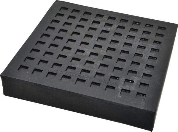 Mason Ind. - 6" Long x 6" Wide x 1" Thick, Rubber, Machinery Leveling Pad & Mat - 7,900 Lb Max Load - USA Tool & Supply