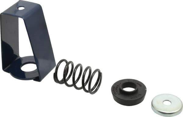 Mason Ind. - 55 to 76 Lb Capacity, 0.75 to 1.02" Deflection, HSX, Vibration Control Hanger - 2-7/8" Wide x 4-1/4" High x 2-1/2" Deep, 3/8" Max Rod Diam, 3-1/2" Lower Rod Penetration, Black - USA Tool & Supply