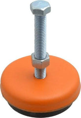 Mason Ind. - 1/2-13 Bolt Thread, 3-1/2" Wide x 1-1/8" High Standard Deflection Stud Mount Leveling Pad & Mount - 500 Max Lb Capacity, 3-1/2" Base Diam - USA Tool & Supply