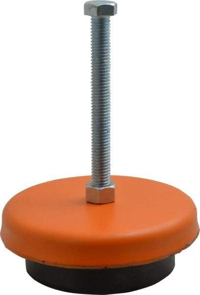 Mason Ind. - 1/2-13 Bolt Thread, 5" Wide x 1-3/4" High Standard Deflection Stud Mount Leveling Pad & Mount - 1,000 Max Lb Capacity, 5" Base Diam - USA Tool & Supply