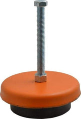 Mason Ind. - 1/2-13 Bolt Thread, 5" Wide x 1-3/4" High Standard Deflection Stud Mount Leveling Pad & Mount - 1,000 Max Lb Capacity, 5" Base Diam - USA Tool & Supply