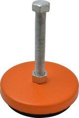 Mason Ind. - 1-8 Bolt Thread, 8" Wide x 2" High Standard Deflection Stud Mount Leveling Pad & Mount - 12,000 Max Lb Capacity, 8" Base Diam - USA Tool & Supply