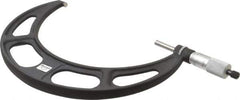 Starrett - 7 to 8" Range, 0.0001" Graduation, Mechanical Outside Micrometer - Ratchet Stop Thimble, Accurate to 0.0001" - USA Tool & Supply